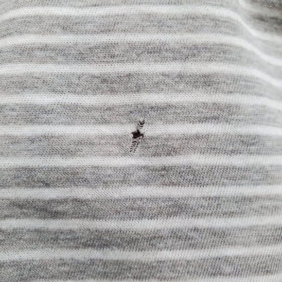 James Perse Striped 3/4 Sleeve Top Gray + White stripes Ragland Cut Size 2 (M) - Picture 13 of 16